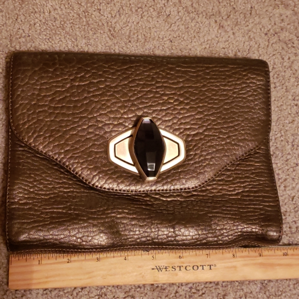 Bronze Alexis Hudson Large Clutch